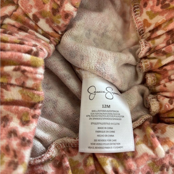 Jessica Simpson Baby Floral Top in Pink and Brown - Picture 3 of 3